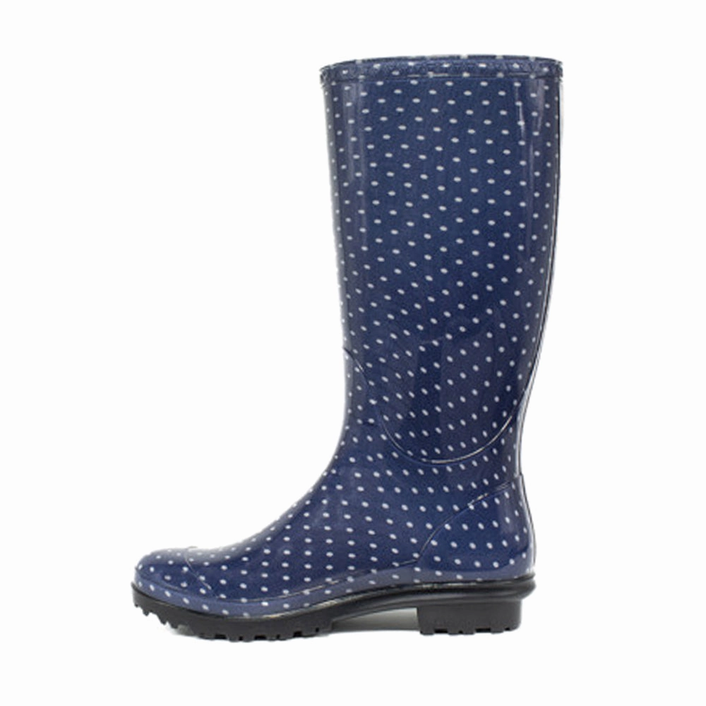 Comfortable Balance University of Mississippi Polka Dot Round Toe Rain Boots