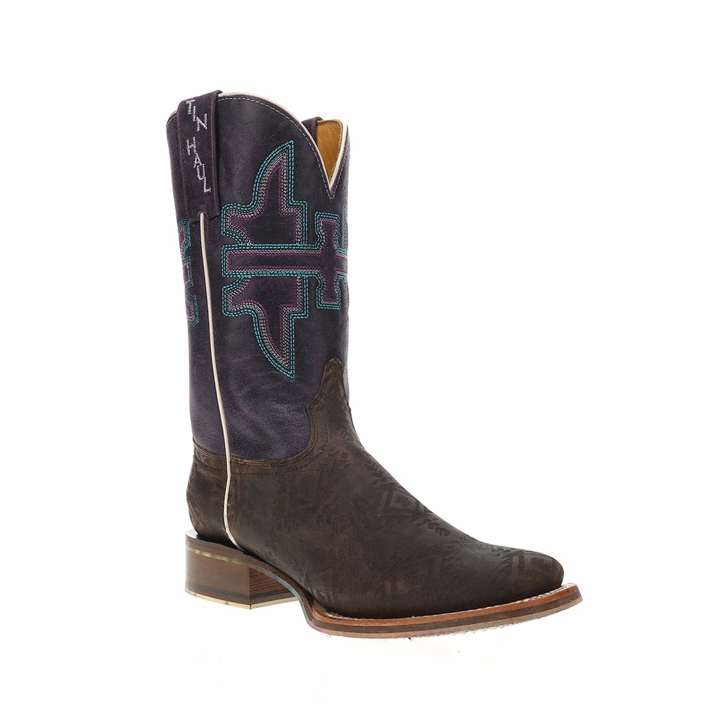 Sizzling Aztec Southwest Square Toe Cowboy Boots Supportive Build