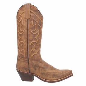Reva Embossed Snip Toe Cowboy Boots Handcrafted Stitching