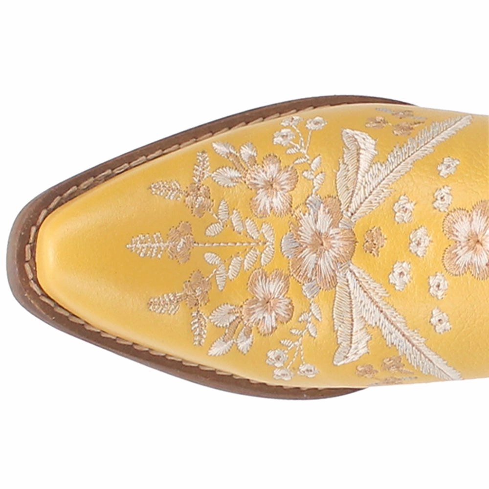 Insulated Urban Traveler Mud Resistant Backcountry Camper Wildflower Floral Embroidered Round Toe Mule Booties