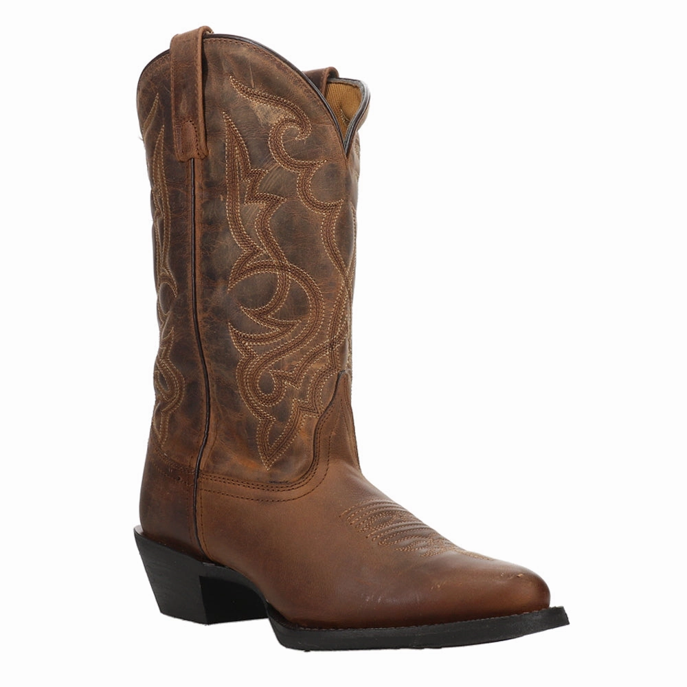 Wide toe box Maddie Embroidered Round Toe Pull On Cowboy Boots