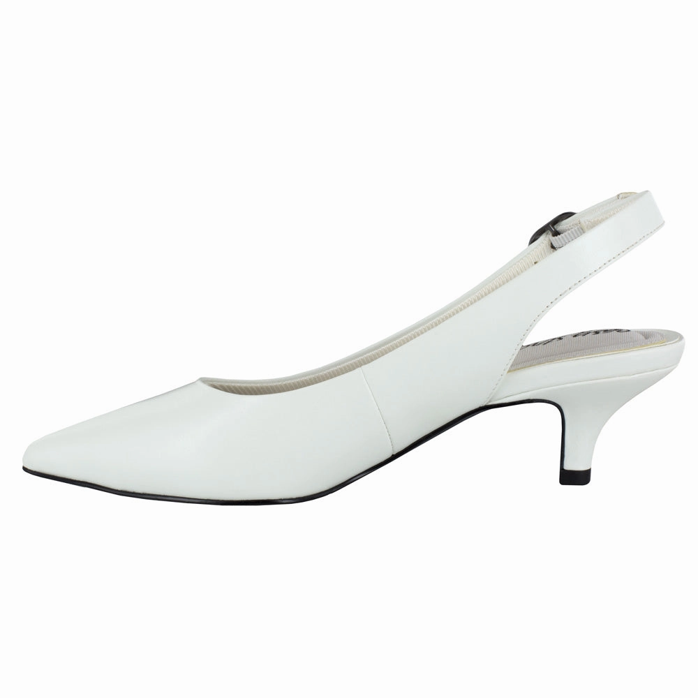 Dust Shield On The Go Faye Pointed Toe Slingback Kitten Heel Pumps