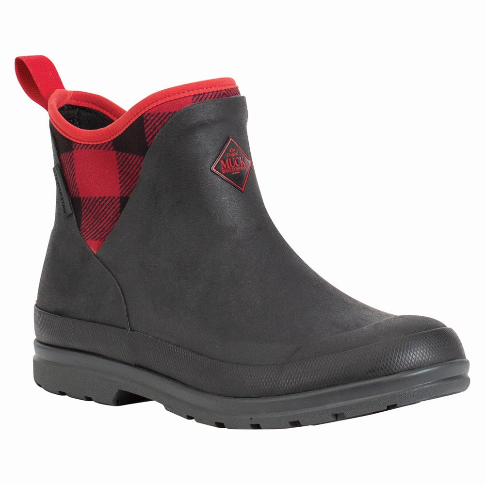 Slip Resistant Rough Terrain Sturdy Construction Originals Ankle Plaid Round Toe Pull On Boots