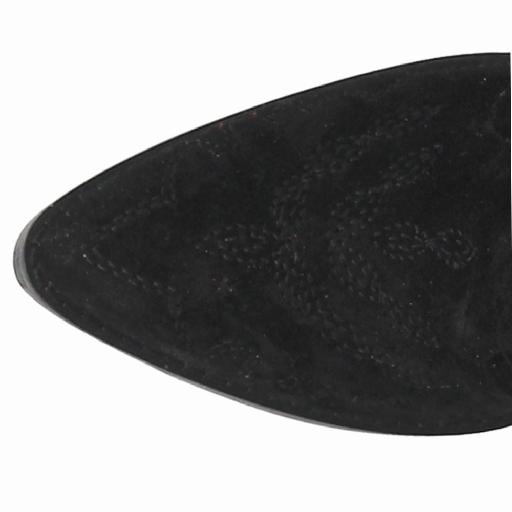 Tangles Fringe Embroidered Pointed Toe Pull On Cowboy Booties Easy Clean