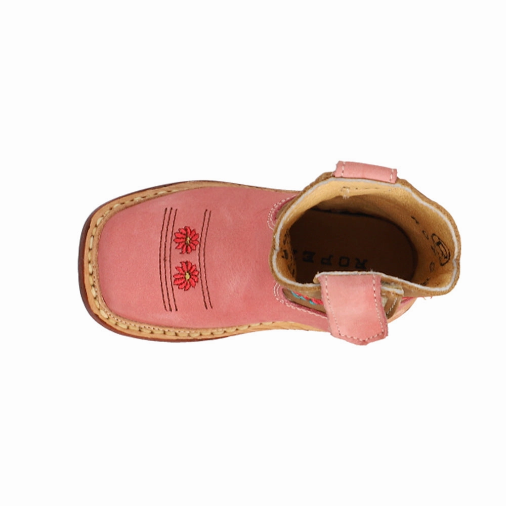 Cowbabies Cactus Square Toe Cowboy Boots (Infant) Gloss Shine Flat Form