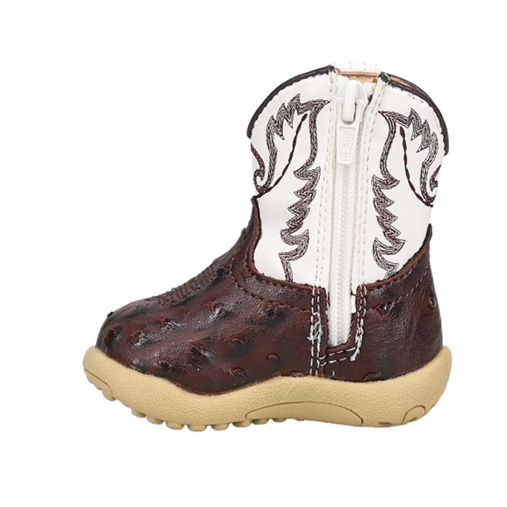 Comfort Lining Daily Walks Neutral Build Cowbaby Bumps Round Toe Cowboy Boots (Infant)