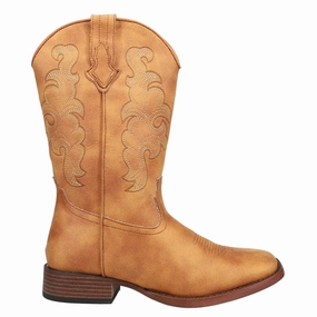 Rugged Built Mountain Climber Smooth Design Cowboy Classic Embroidered Square Toe Pull On Cowboy Boots