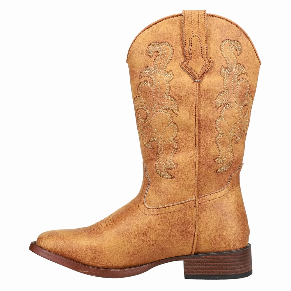 Thermal Core Mountain Hike Weather Ready Cowboy Classic Embroidered Square Toe Pull On Cowboy Boots