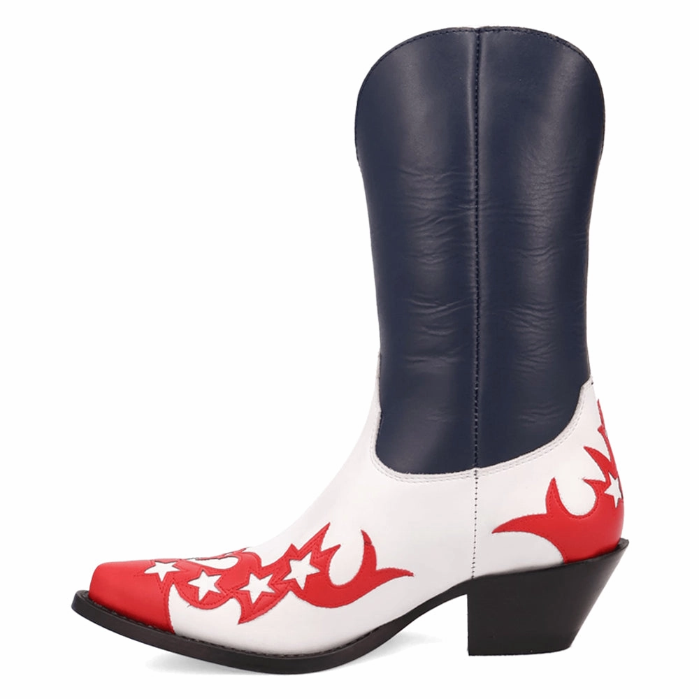 Comfortable bend Cowgirl Patriotic Snip Toe Cowboy Booties