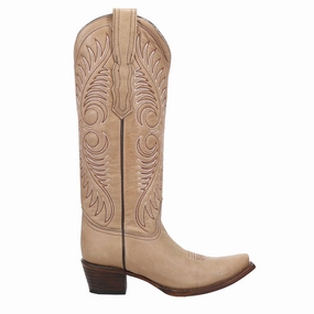 Feather Light Cold Climate Abrasion-resistant Cowhide Embroidered Snip Toe Cowboy Boots