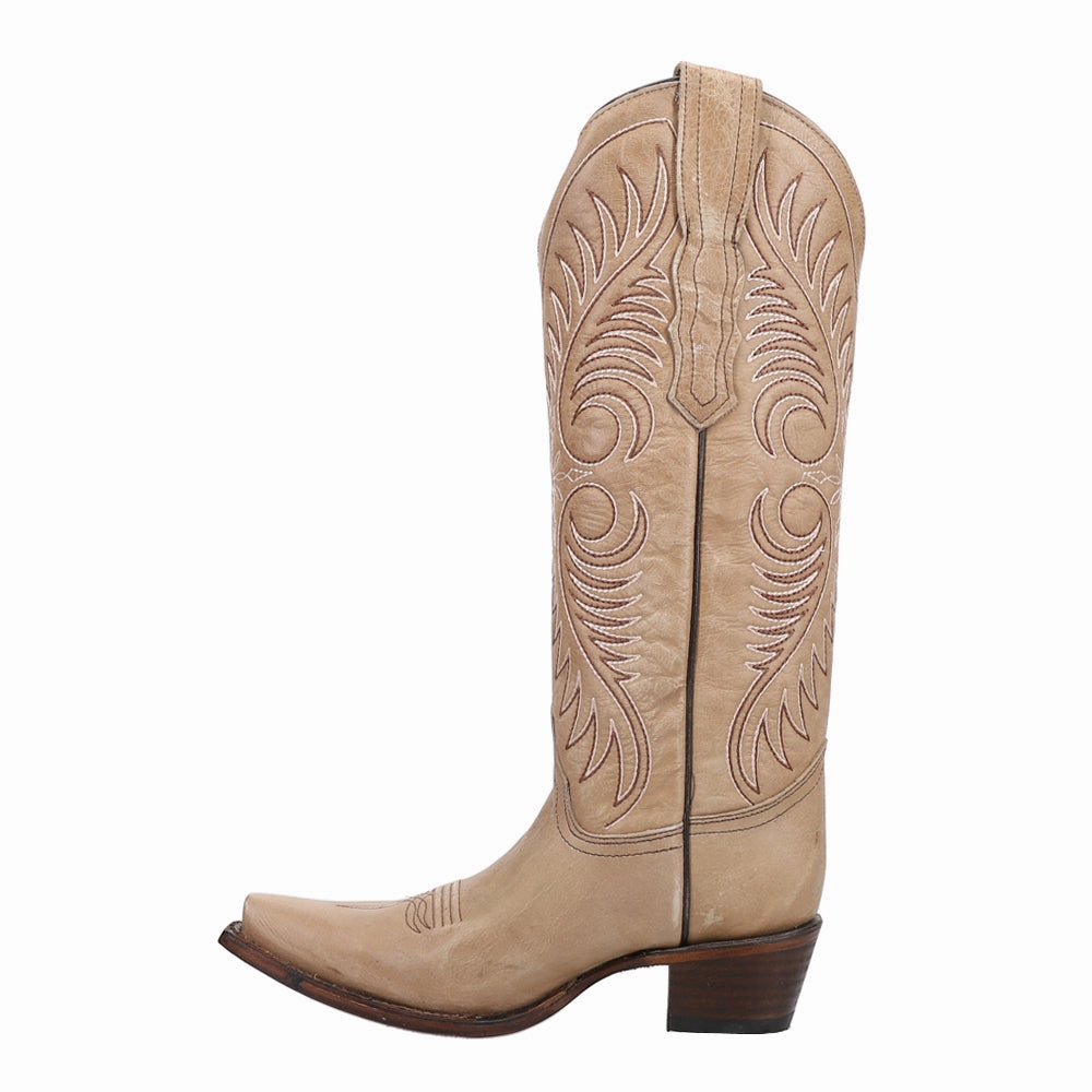 Quick Wear Cowhide Embroidered Snip Toe Cowboy Boots