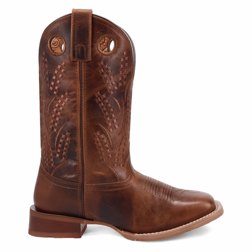 Comfort Lining Snowy Path Eco Friendly Dream Weaver Embroidered Square Toe Pull On Cowboy Boots