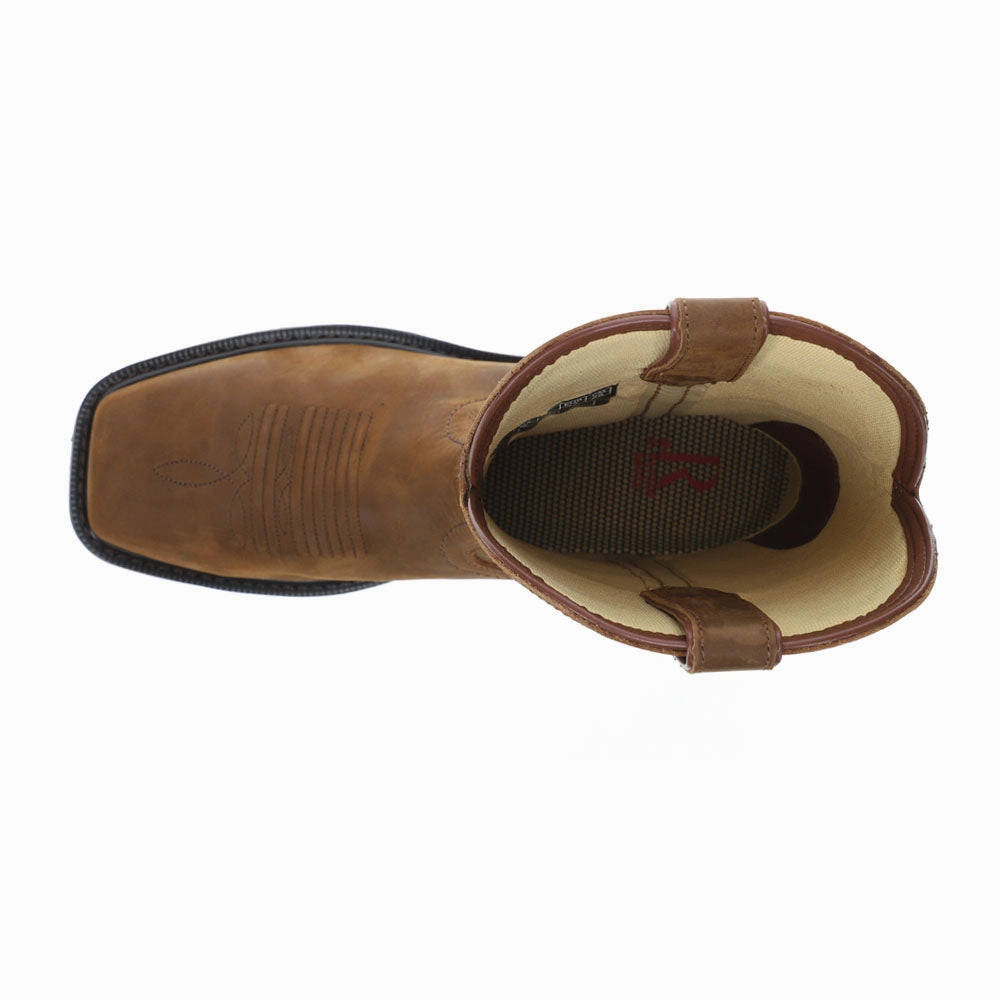 Microfiber Interior Crazy Horse 12 Inch Slip Resistant Wide Steel Toe Work Boots