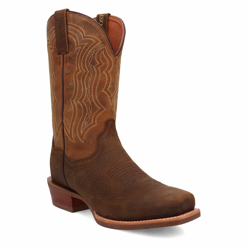 Impact Resistant Midsole Creed Embroidered Square Toe Pull On Cowboy Boots
