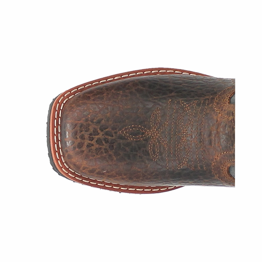 Zip Edge Creek Embroidered Square Toe Cowboy Boots (Little Kid-Big Kid)