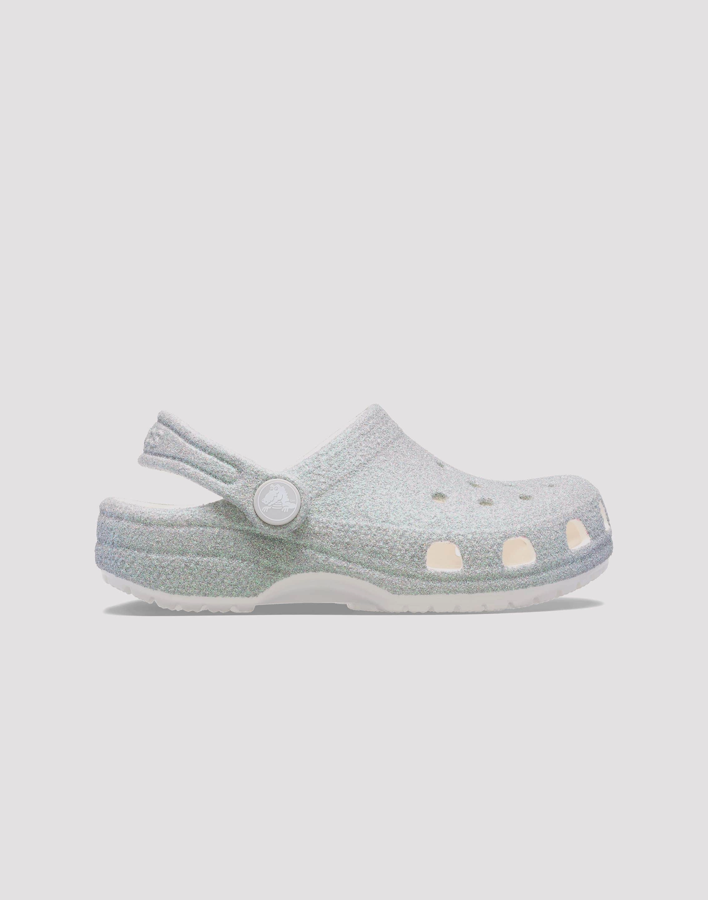 Ergonomic Design Pause Step Crocs Classic Iridescent Grade School Girls' "Glitter" Clog