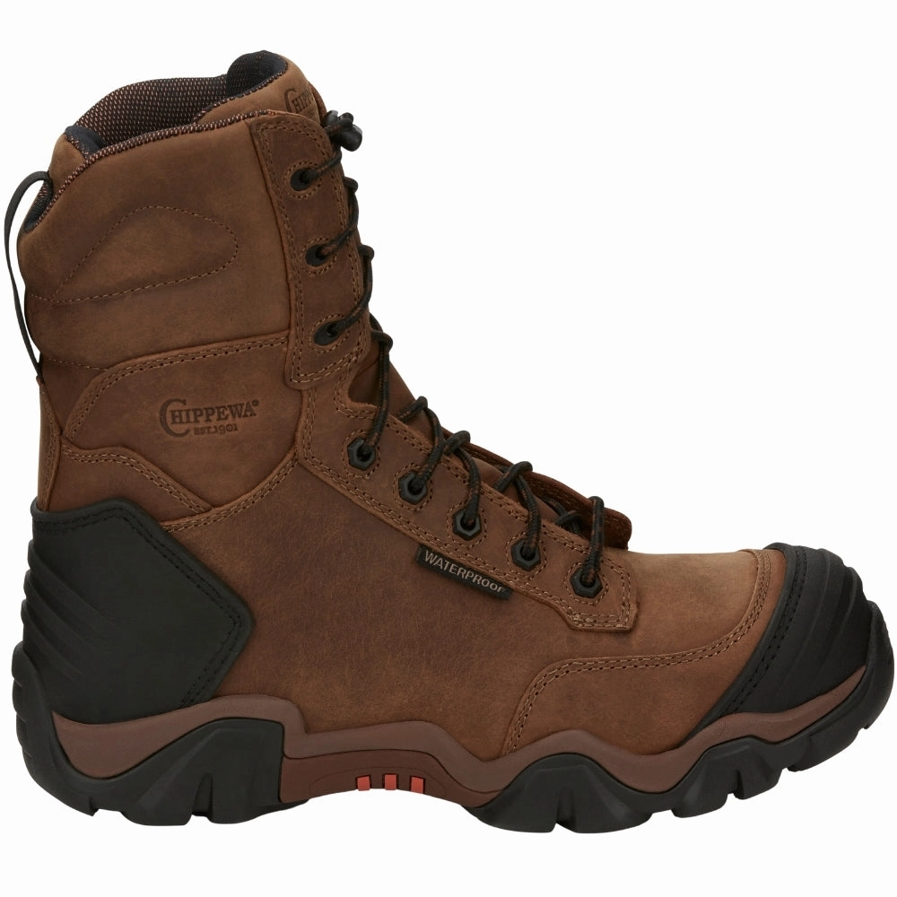 Reliable Wear Cross Terrain 8 Inch Waterproof Nano Composite Toe Hiker Work Boots
