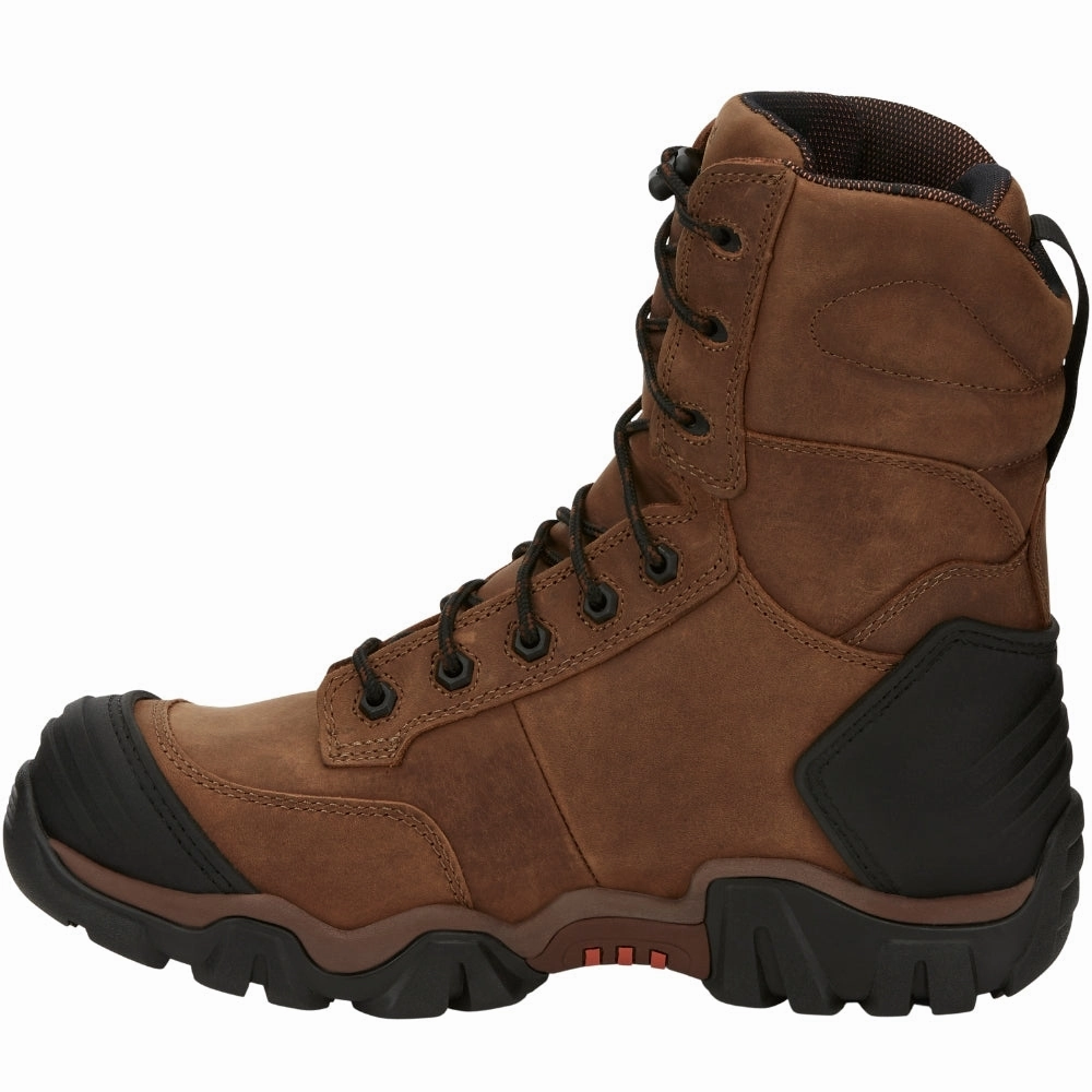Premium Leather Alternatives Cross Terrain 8 Inch Waterproof Nano Composite Toe Hiker Work Boots