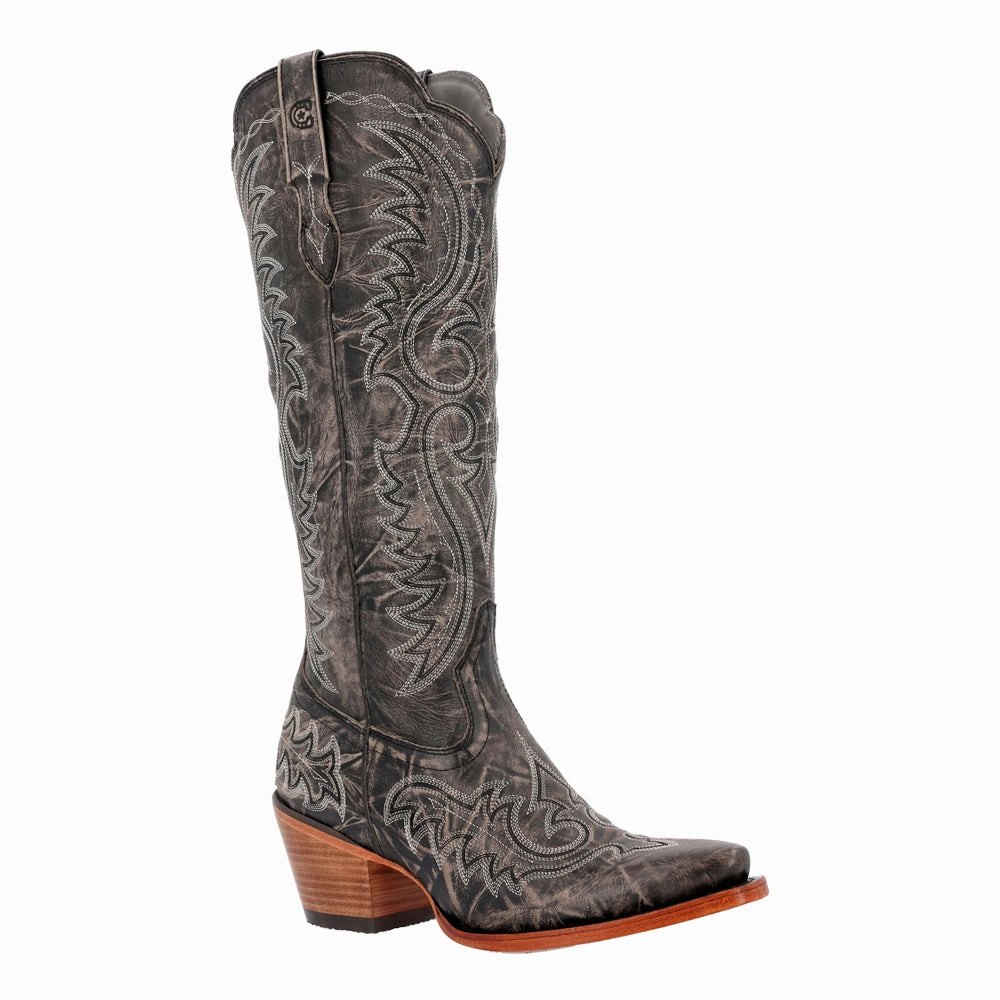 Low Profile Outdoor Explorer Crush Embroidered Snip Toe Cowboy Boots