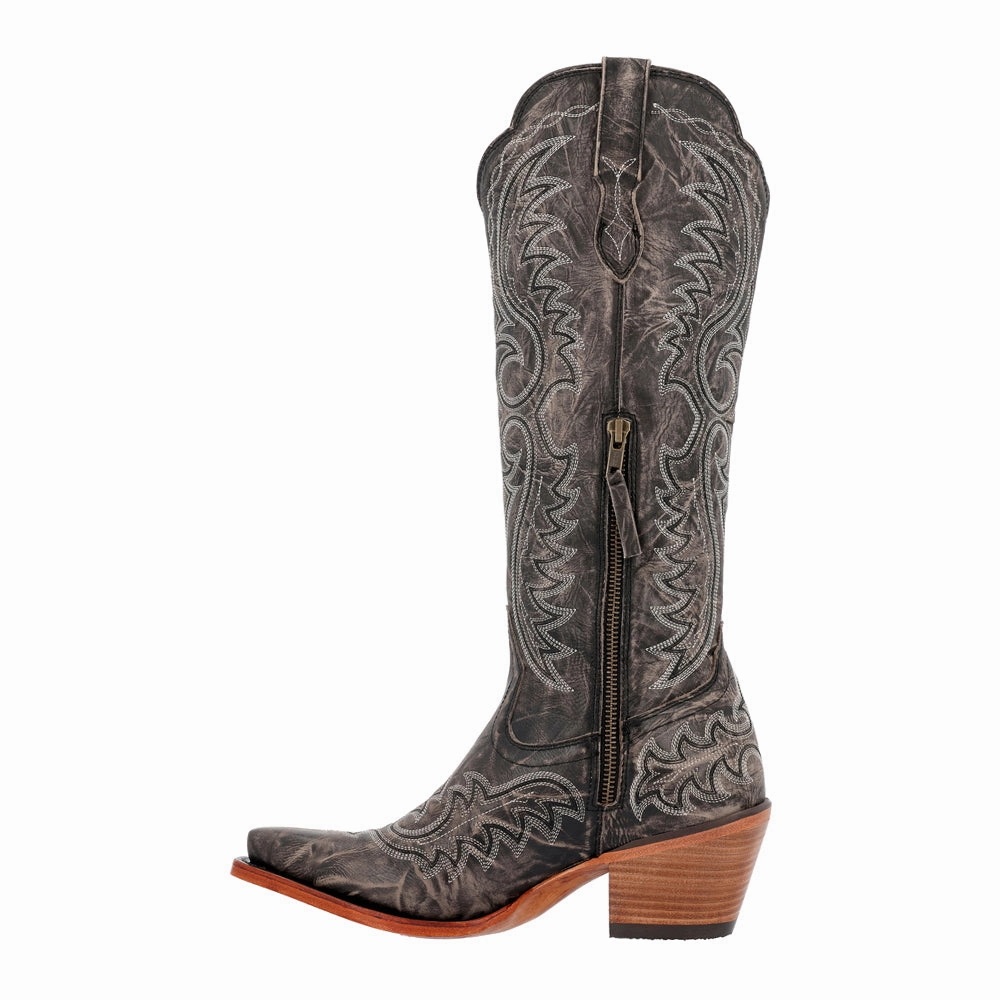 Temperature Regulating Shock Absorbing Daily Walks Crush Embroidered Snip Toe Cowboy Boots