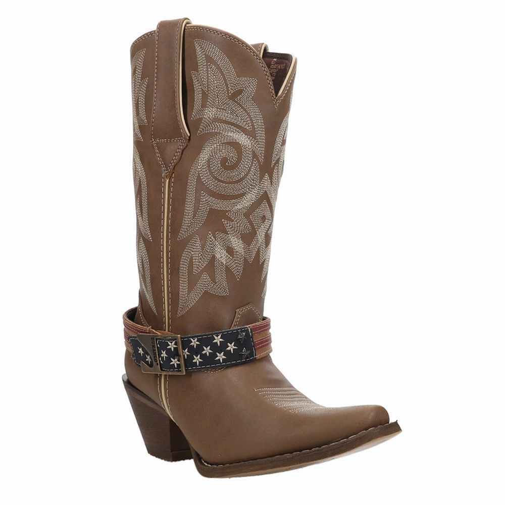 Slip Resistant Urban Traveler Padded Interior Rainy Day Commuter Crush Flag Accessory Embroidered Snip Toe Cowboy Boots