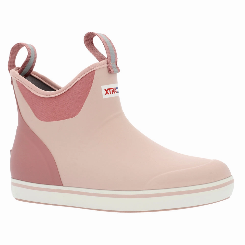 microfiber Croc Look Ankle Deck Pull on Boots