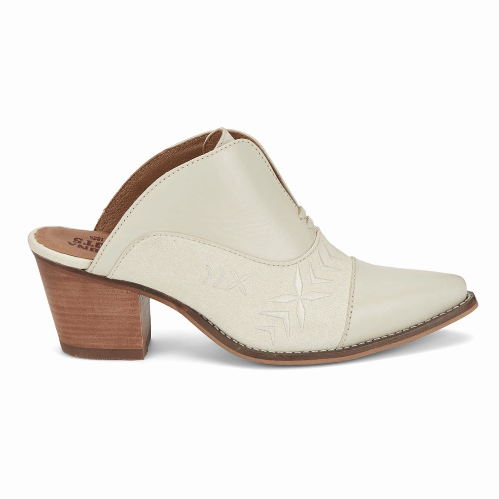 Anti Odor Morning Walk Damita Embroidered Snip Toe Mule Booties