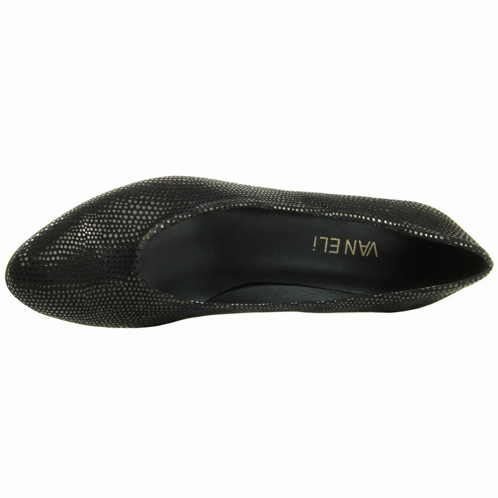 Dayle Glitter Round Toe Block Heel Pumps Quiet Design