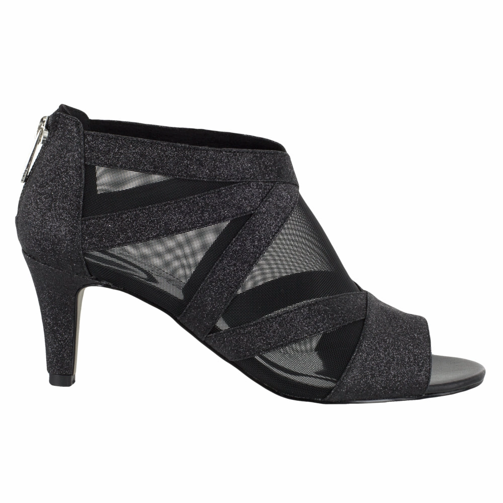 Flex Walk Dazzle Glitter Peep Toe Evening Pumps