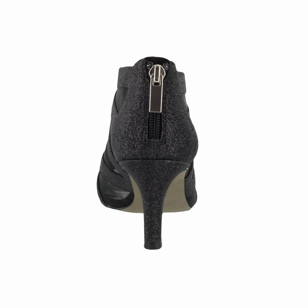 Dazzle Glitter Peep Toe Evening Pumps Silent Luxe Arch Care