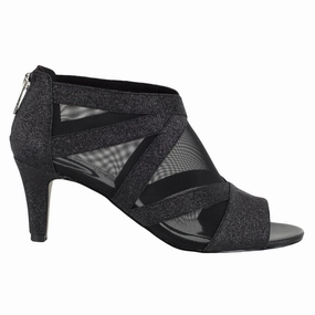 Flex Walk Dazzle Glitter Peep Toe Evening Pumps