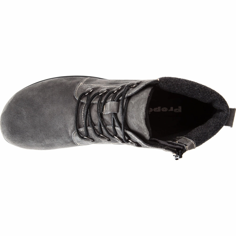 Mud Resistant Urban Commute Delaney Round Toe Lace Up Zippered Booties