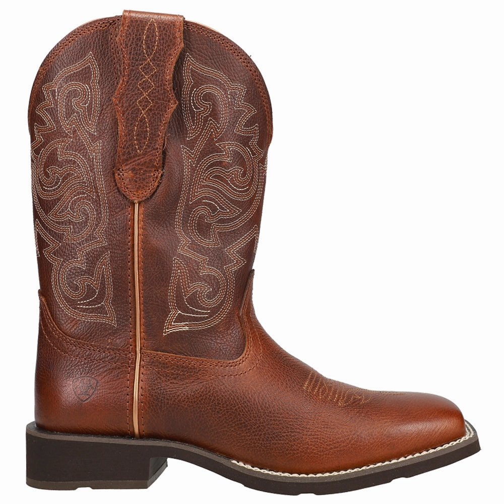 Delilah StretchFit Embroidery Square Toe Cowboy Boots Functional Form