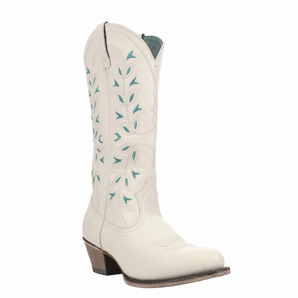 Desert Holly Embroidered Western Round Toe Cowboy Boots Outdoor Travel Stylish Protection