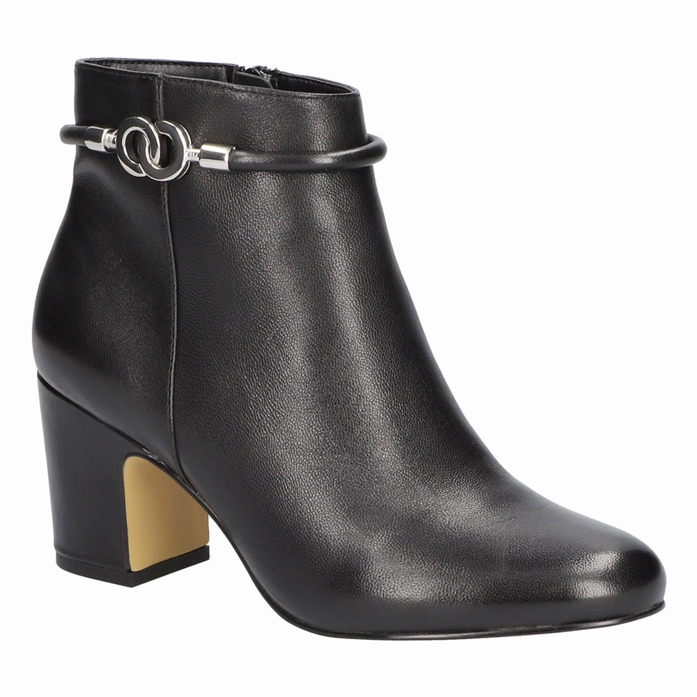 Tactile Feedback Sole Temperature Regulating Lining Diaz Round Toe Zippered Booties