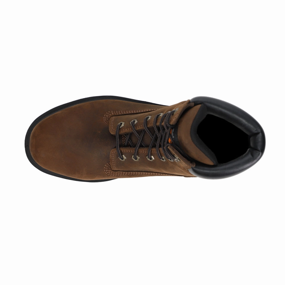 Direct Attach 6 Inch Waterproof Soft Toe Work Boots Neutral Stride Engineering Abrasion Proof Outsole