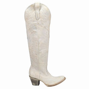 Modern Cut Distressed Embroidered Round Toe Cowboy Boots