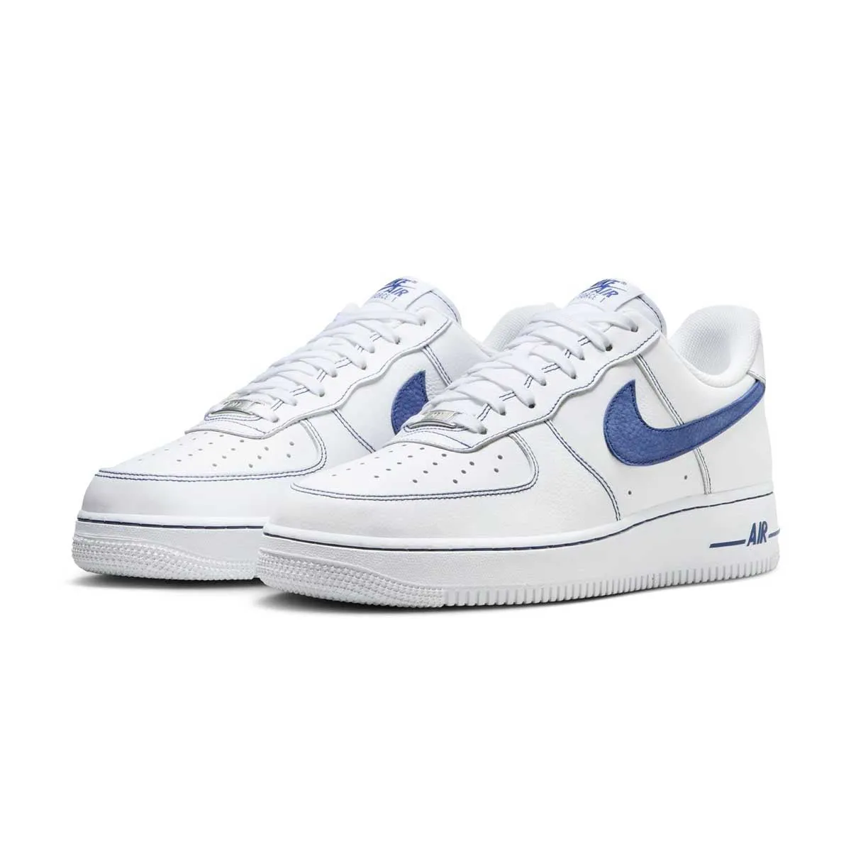 Non Chafing Collar Non Restrictive Toe Box Air Force 1 '07 LV8 'White Deep Royal Blue'