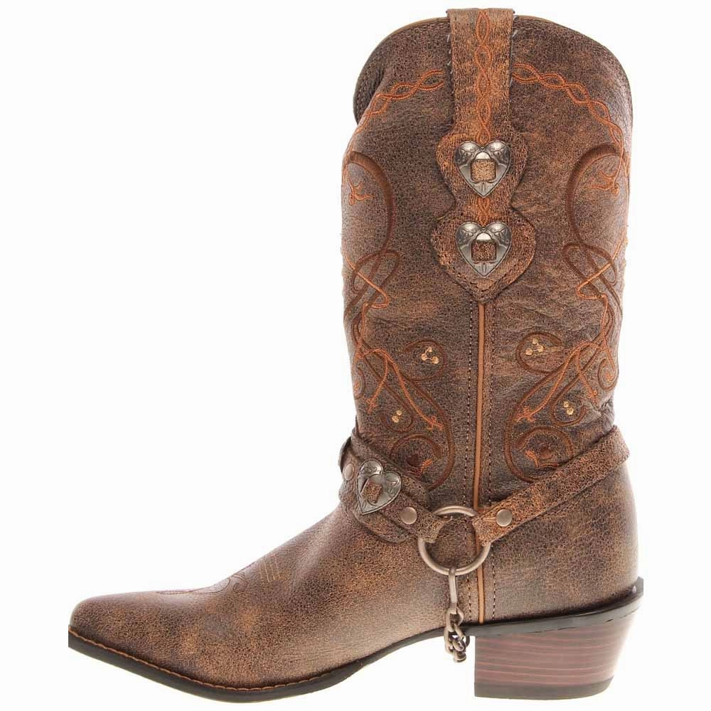 Crush Heartbreaker Pointed Toe Cowboy Boots Elastic Band Lightweight Fit