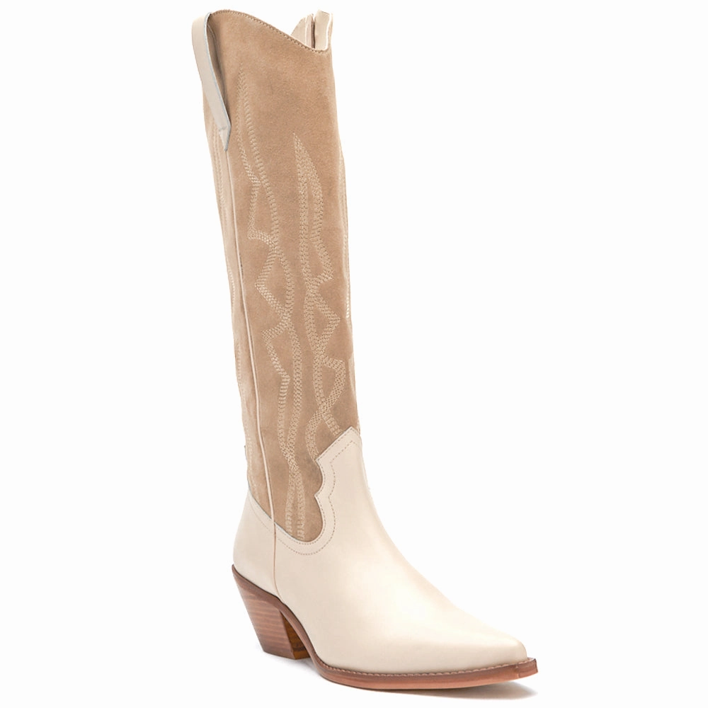 Impact Resistant Heel Warm And Comfortable Alpine Embroidered Snip Toe Zippered Cowboy Boots