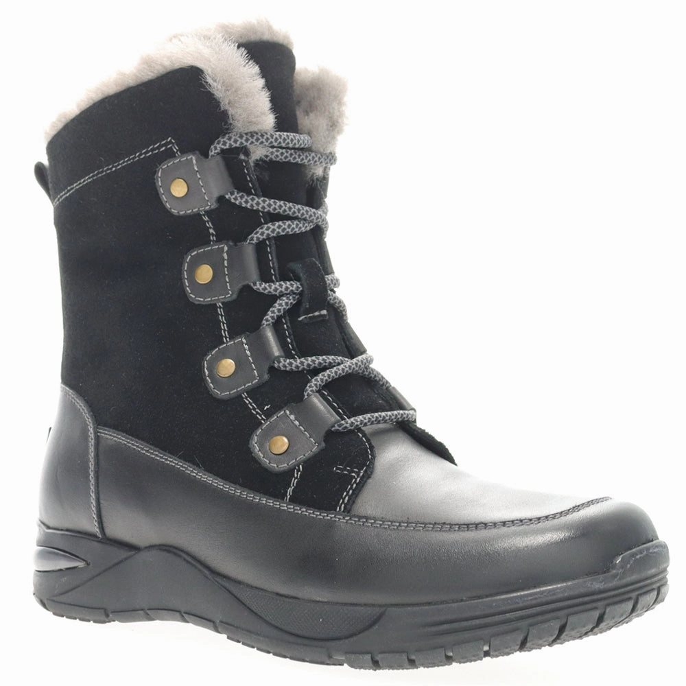 Dulcie Round Toe Lace Up Zippered Boots Office Smart