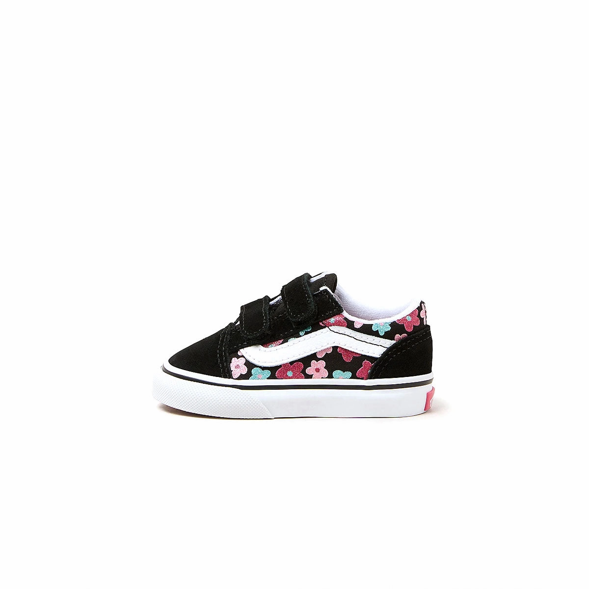 least stylish most fashionable Toddlers Old Skool Hook & Loop 'Flower Glitter'