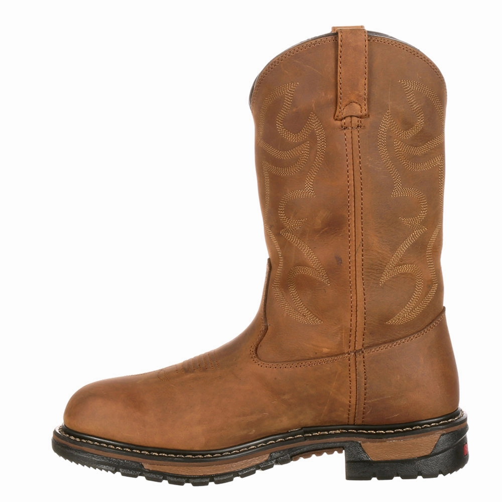 Original Ride Branson 11 Inch Waterproof Soft Toe Work Boots Slip On Ease Design Dressy