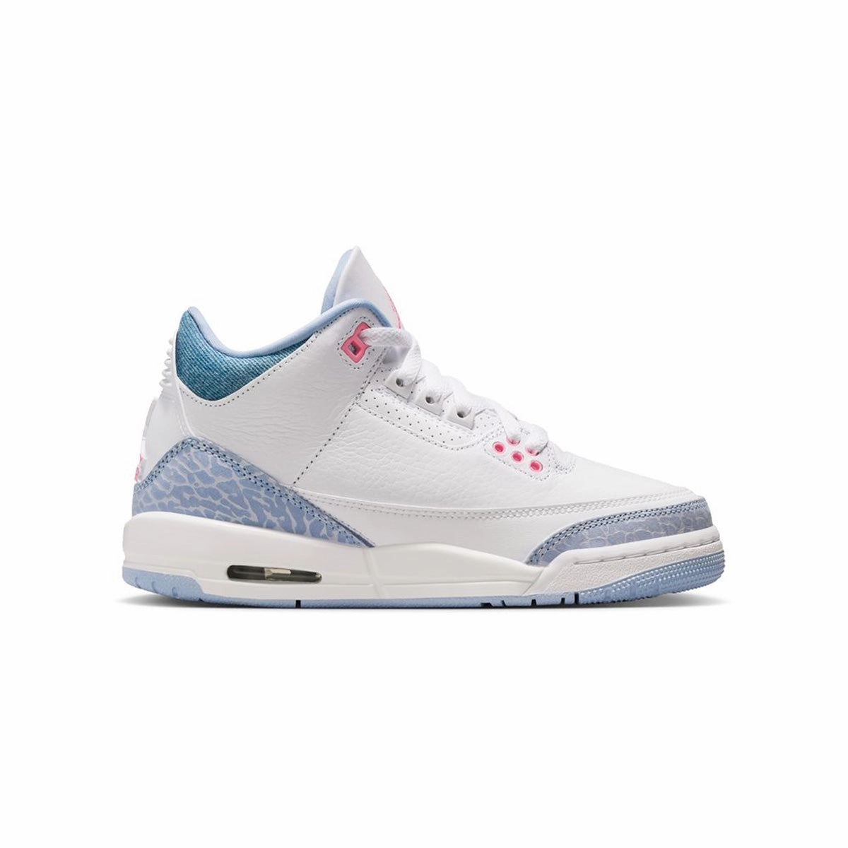 Kids Air Jordan 3 'Denim Pink Glow' Waterproof Design Open-toe