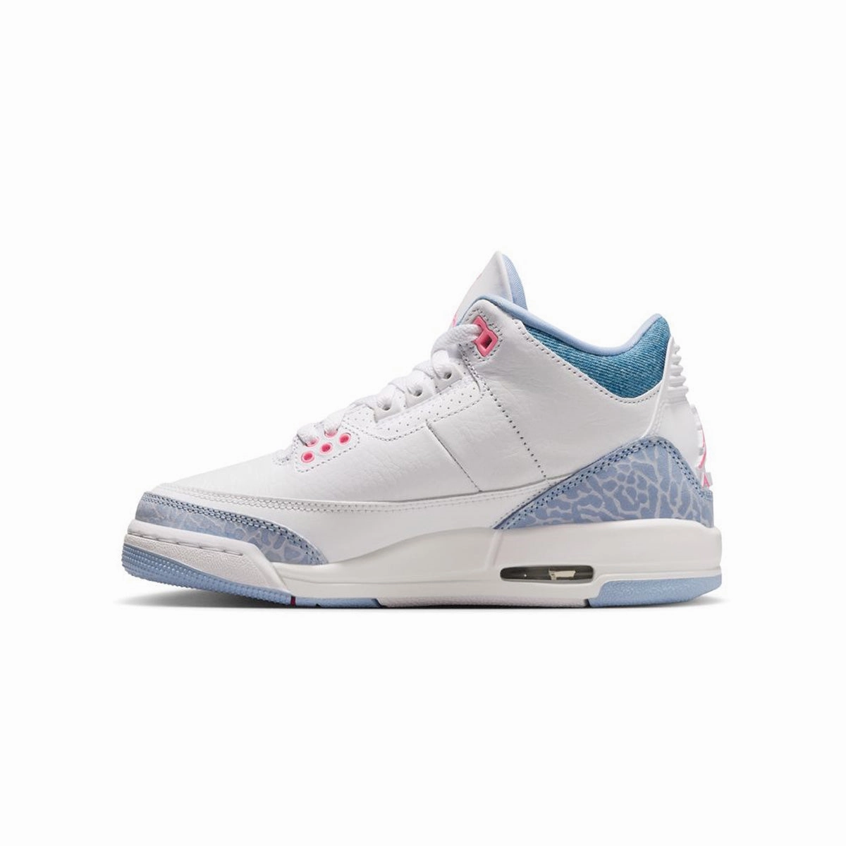 Kids Air Jordan 3 'Denim Pink Glow' Oxfords mule