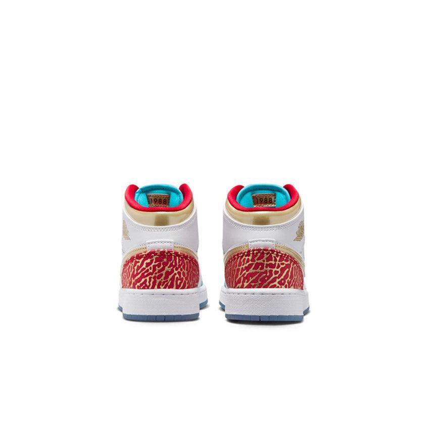 Kid's Air Jordan 1 Mid SS 'UNC to Chi' Ultra Cushioned Collar Torque Control Framework