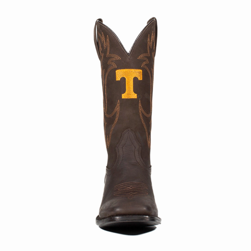 Thermal Regulating flexible rubber University of Tennessee Embroidered Square Toe Pull On Cowboy Boots