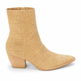 Caty Croc Print Pointed Toe Zippered Booties Heavy Grip