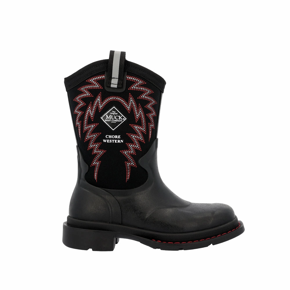 Mud Resistant Functional Minimalist Chore Western Round Toe Pull On Boots (Toddler)