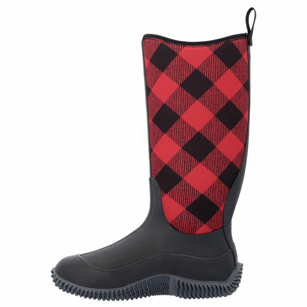Hale Tall Plaid Round Toe Pull On Boots Ultimate Durability Comfort Lining All Day Wear